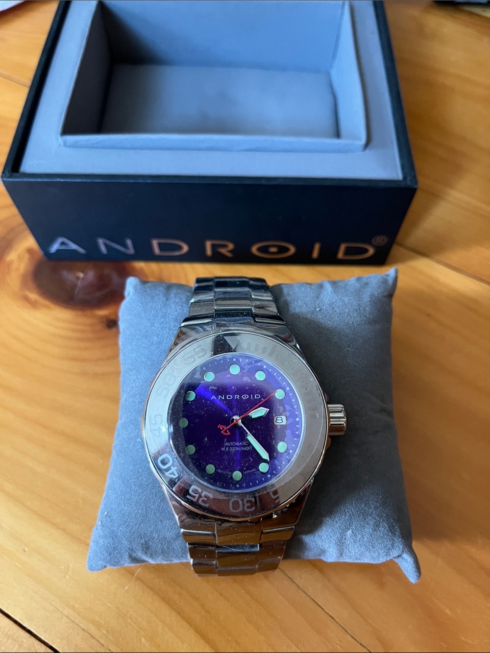 Tungsten Android Watch with Purple Dial